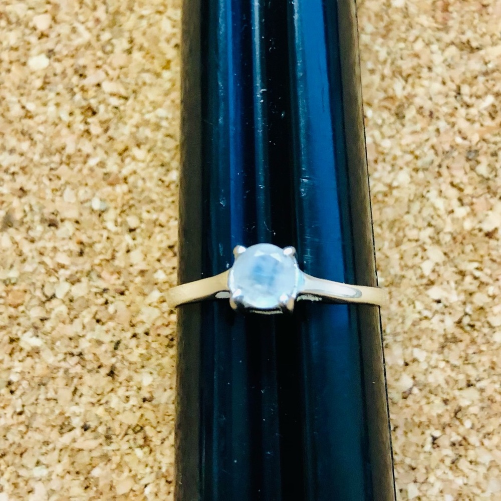 Sterling Silver Rainbow Moonstone Ring 925 Size 9 - Picture 3 of 4